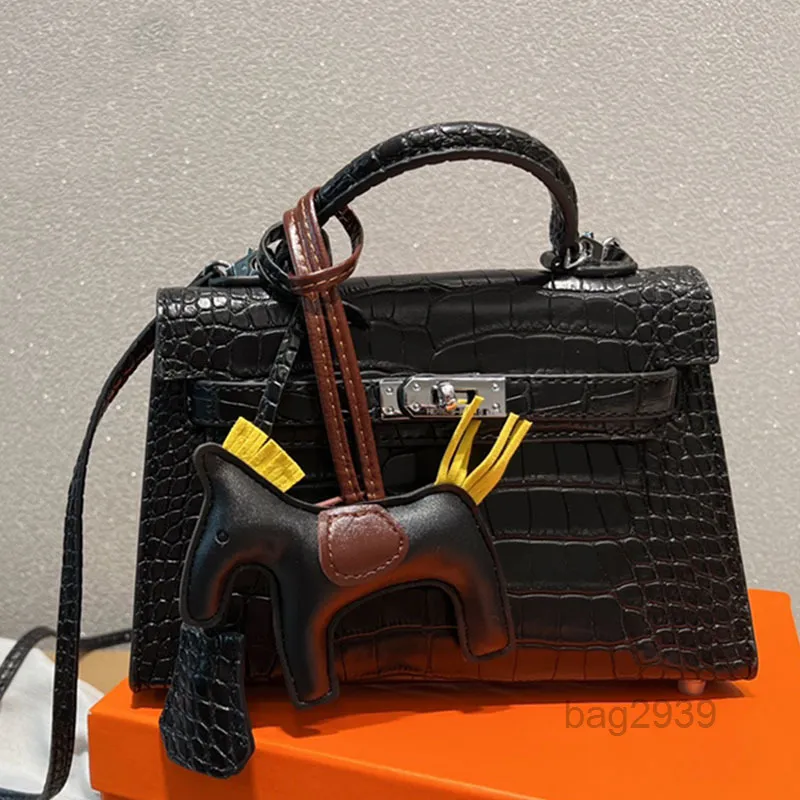 Borse da sera Borsa da donna Borsa a mano Borsa a tracolla a tracolla Vera pelle Modello coccodrillo Cinturino rimovibile Hardware argento Alta qualità