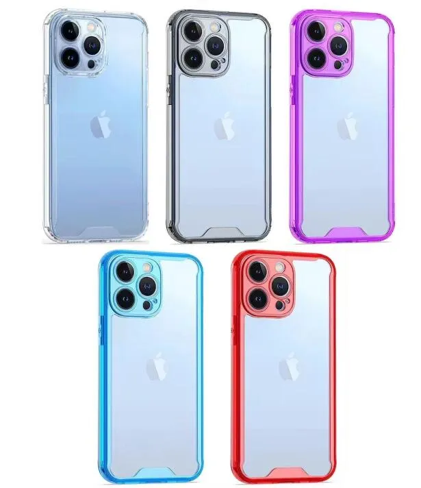 Étuis de téléphone en TPU acrylique transparent de 1,5 mm Couverture transparente antichoc pour iPhone 15 14 13 12 mini 11 Pro Max X XR XS MAX 7 8 Plus Samsung S23 S22 ultra A12 A22 A32 A52 A72 nouveau