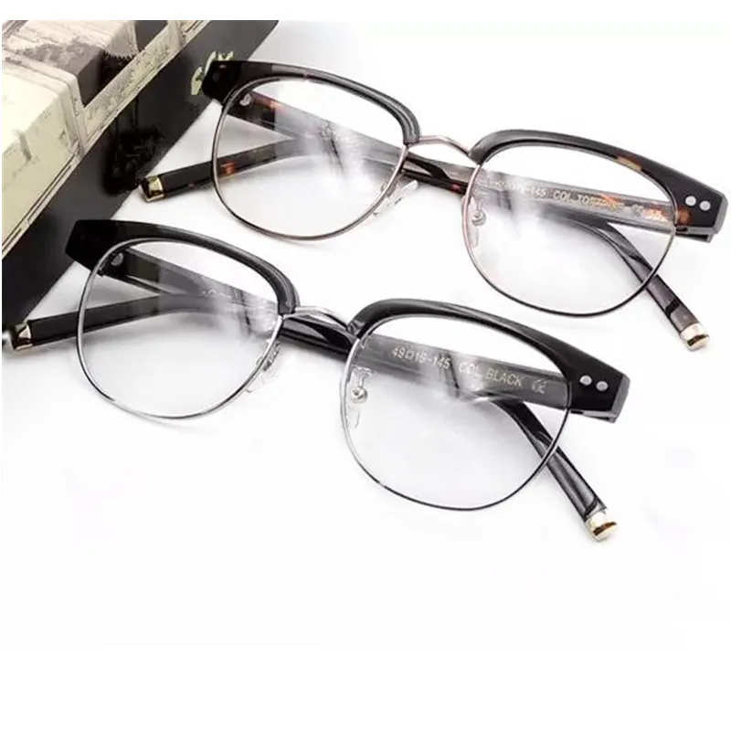 Nowy retro-vintage Johnny Depp Okulary przeciwsłoneczne rama Mężczyzn Men-Ey-Brow-Art Fan-Art Fullrim okulary UV400 49-19-145 Metalowa deska na receptę okulary okulary gogle pełne miejsce