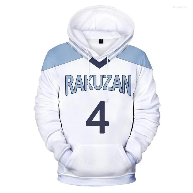 Felpe con cappuccio da uomo 3D Anime Kuroko's Basketball Kuroko No Basket Basuke Rakuzan School Uniform Akashi Seijuro Felpa con cappuccio Felpa per bambini Top