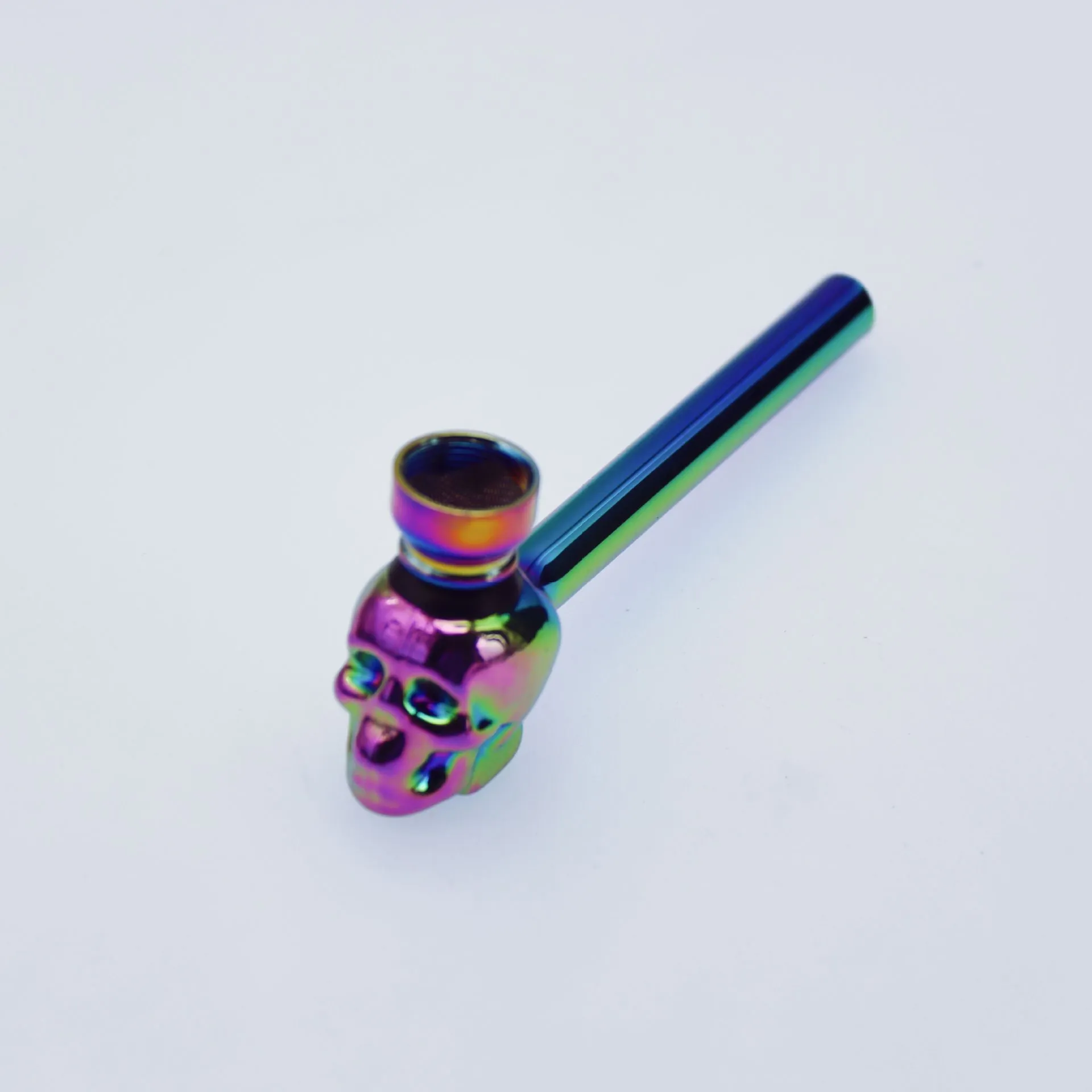 Electroplate Rainbow Skull Glass Water Pipes with Straight Tube Smoking Tobacco  Water Pipe - China Glass Water Pipe and Glass Smoking Pipe price