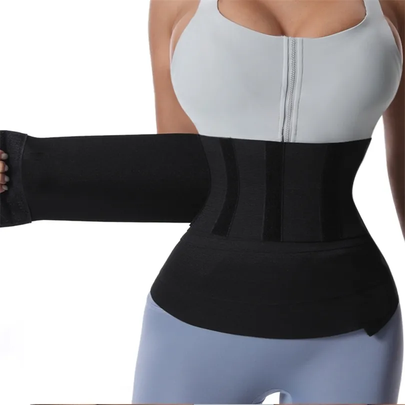 Womens Shapers Waist Bandage Wrap Trimmer Belt Trainer Body Shapewear Tummy Woman Flat Belly Slimming Gain Postpartum Sheath 220919