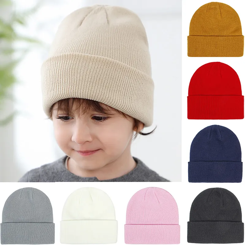 Mode baby hatt för pojkar stickade babyy beanie barn mössa barn hattar för flickor varm motorhuv.