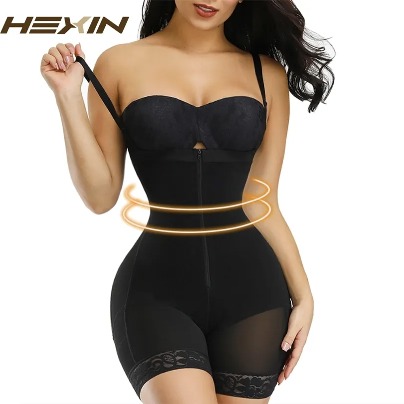 Womens Shapers HEXIN Women Slimming Body Shaper Seamless Butt Lifter Bodysuits Push Up Shapewear Underwear Corset Fajas Colombianas Waist Train 220919