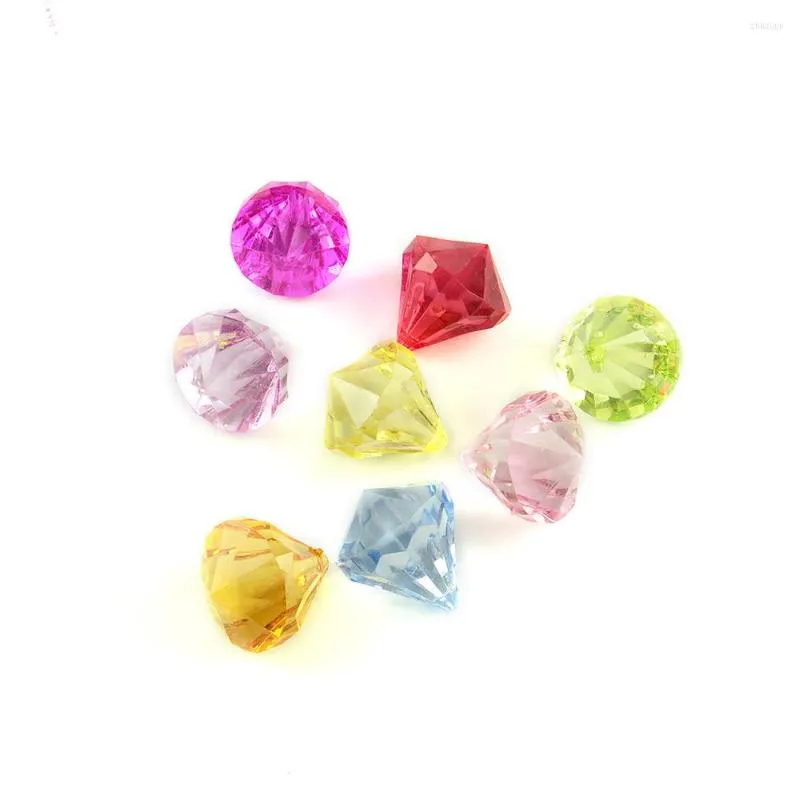 Lustre Cristal 35 pcs/Lot Mixte/Clair Couleur Acrylique Diamant Presse-papiers 35 30mm Pendentif Pièces Suspendus Sur Le