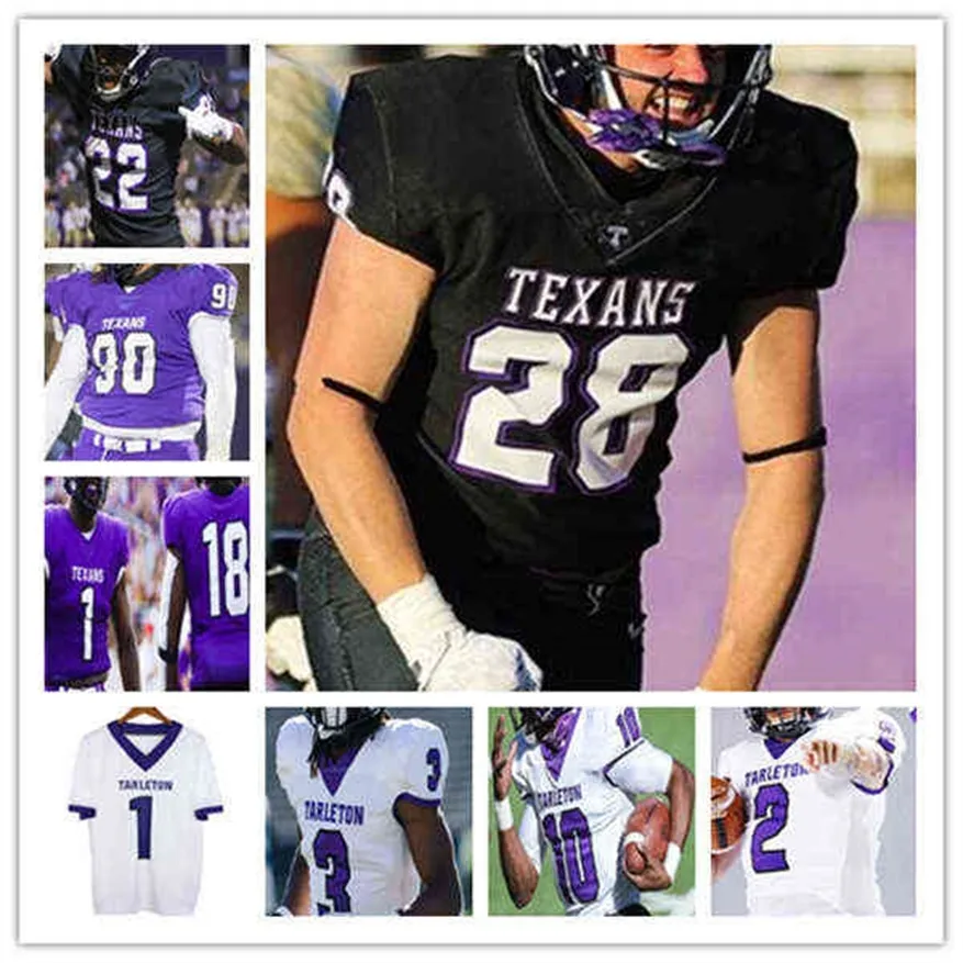 WS American College Football nosza niestandardowe collegea futbol tarleton tarleton koszulka Texan Steven Duncan Kaylon Horton Dray Roberson Khalil Banks 22