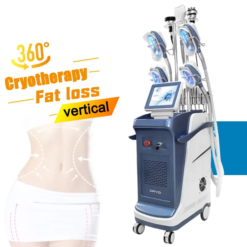 360-Grad-Kryo reduzieren Fett Abnehmen Kryotherapie-Maschine 40k 9 in1 RF Kavitation Lipo Laser Vakuum Facelifting Hautverjüngung Poren Cellulite Entfernung