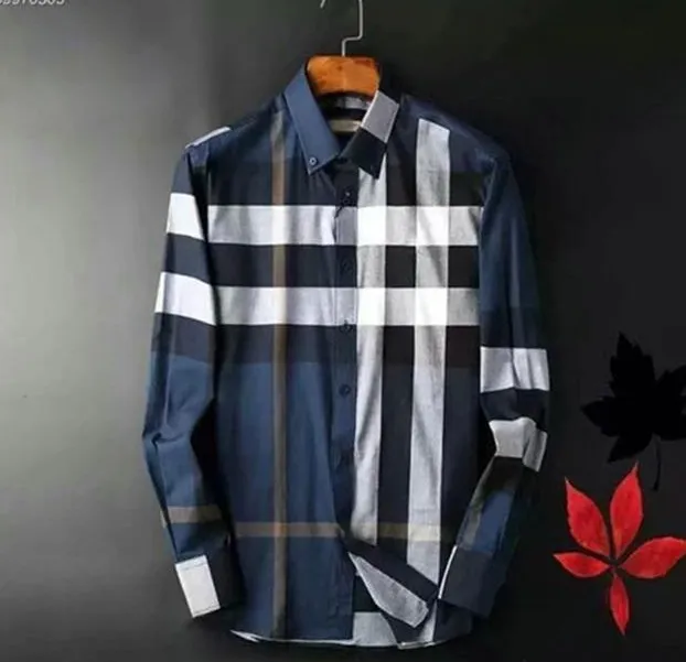 Spring Autumn Four-Square Plaid Men's Long Sleeve Polo Shirt Casual  Business Button Tops Fashion Polo Shirts Man Clothing - AliExpress