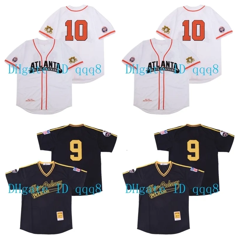 GlaClearance Saldi Atlanta Black Crackers Negro League Button-Down Saldi New Orleans 9 Maglie da baseball in edizione congiunta