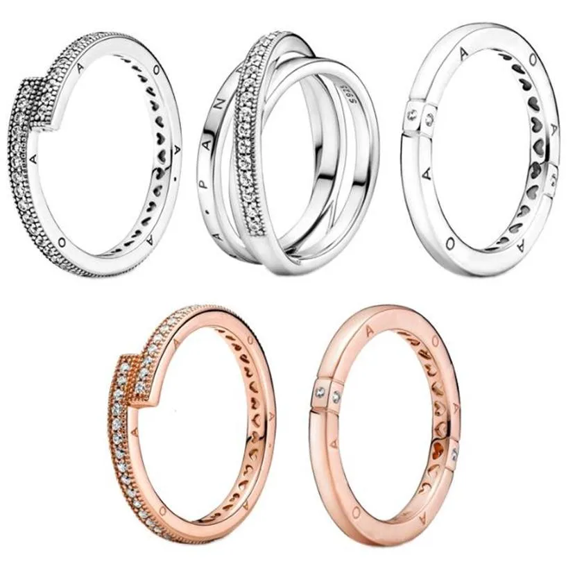 Pandora Jewelry Ring Silver Forever Brand Rings와 CZ 100% 925 스털링 실버 쥬얼리 여성용 DIY 240K