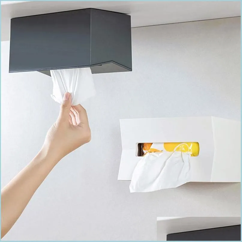 Pudełka na tkanki serwetki kuchenne pudełko er serwetek do ręczników papierowych dozujących pojemnik na ścianę ścierny chuste