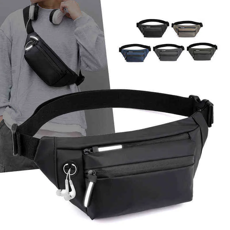 Yorai Men Fanny Pack Adolescente Deporte al aire libre Correr Ciclismo Riñonera Traje Moda masculina Cinturón de hombro Bolsa de viaje Bolsa de teléfono J220705