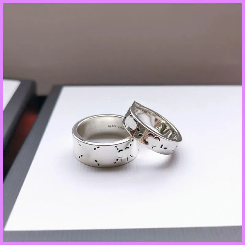 Fashion Silver brand Rings Designer Women Mens Ring Luxurys Designers Jewelry Skeleton Party Gift Street Letter ring 4 6 9m D211113072