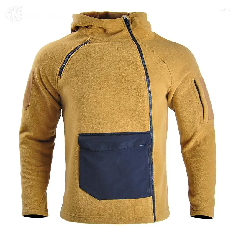 Jachtjassen Han Wild Tactical Fleece Jacket Training Kleding Outdoor Hooded Sweater Men Camping Wandelen Visserij Jas Sportkleding