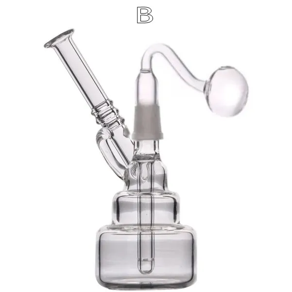 Mini Cake Image Smoking Hookahs handmade Glass Water Pipes Fab Smoking Pipe Recycler Oil Rigs Bongs birdcage perc 14mm