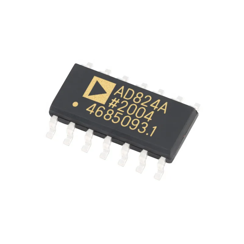 Nowe oryginalne zintegrowane obwody Quad-input Single Sply AD824ARZ-14 AD824ARZ-14REEL7 AD824ARZ-14-Reel7 IC Chip SOIC-14 MCU