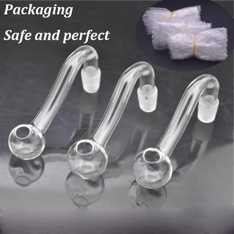 Bent Smoking Accessories Glass Oil Burner Pipe 10mm 14mm 18mm Male Female Banger Nail oil adapter for Dab Rig Bong Cheapest