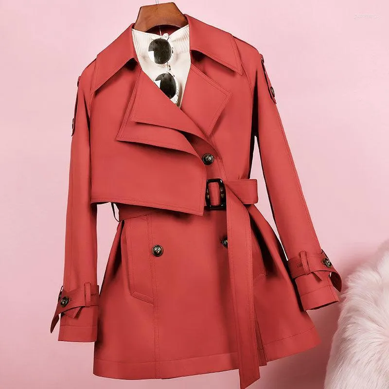 Dames Trench Coats Dames Plus Maat Maat 2022 Herfst Mid-Length Wind Breakher Women Korean Fashion Loose Coat Trend