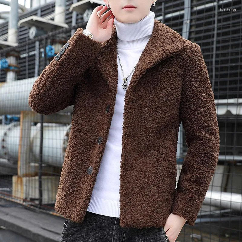 남자 재킷 남자 남성용 겨울 슬림 한 젊은 트렌디 한 옷 캐주얼 가을 한국 패션 짧은 코트 느슨한 재킷 2022