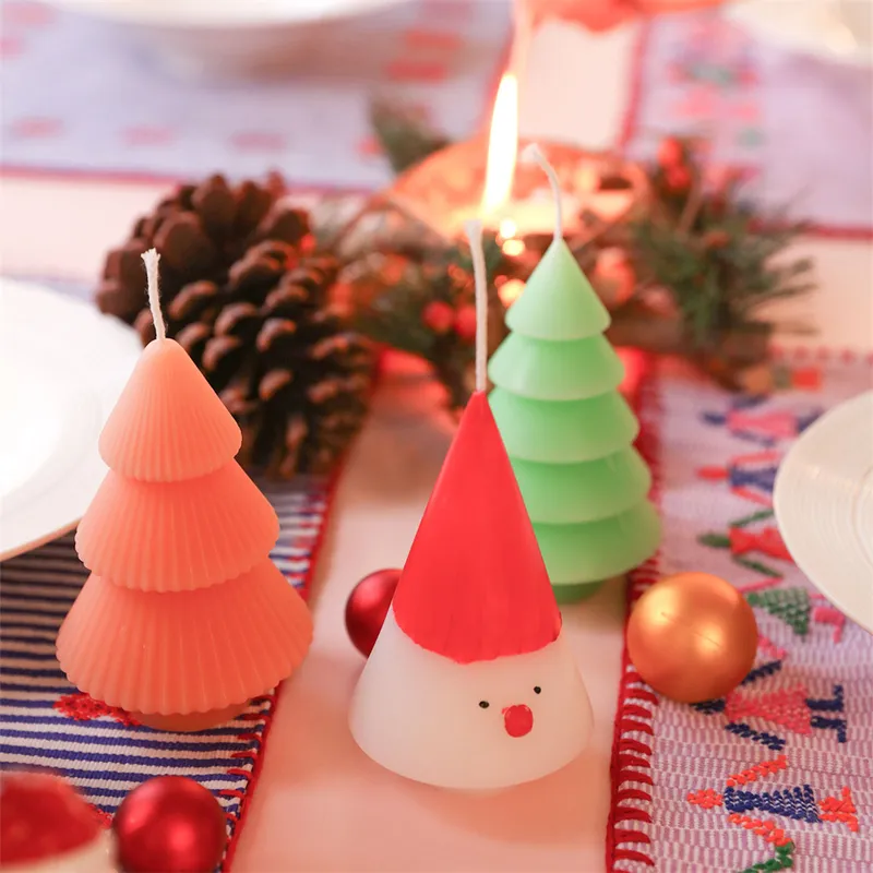 Candles Christmas Tree Silicone Mold Scented Candle Mould Craft Supplies Home Decor 220919