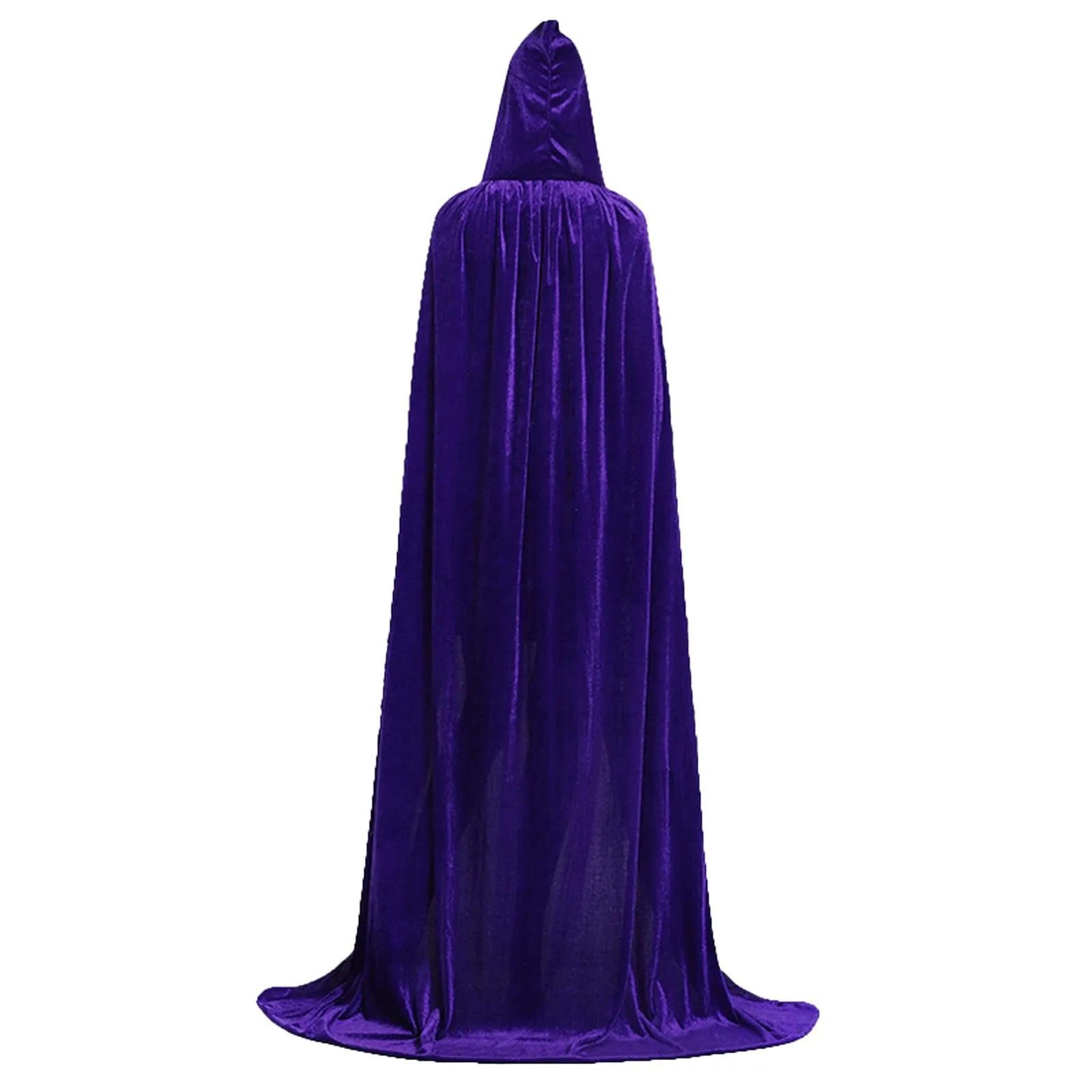 2022 Halloween Favor Costume Unisex Hooded Cloak Long Velvet Cape For Christmas Cosplay Costumes Blue Red White Black Gray Purple