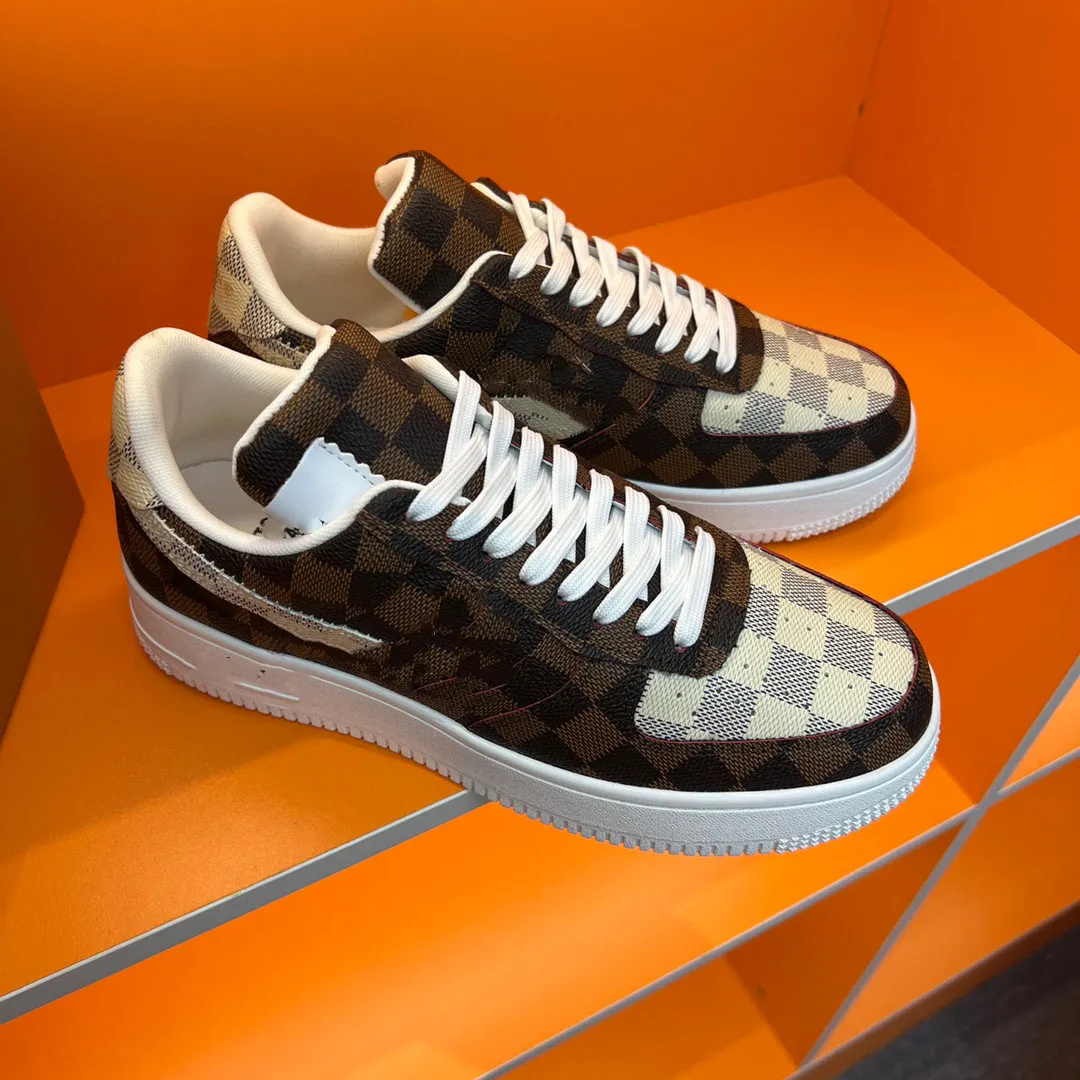 Shoes Designer top version pure handmade 2022ss Luden Ni three-way brown plaid men's and women's same casual sneakers