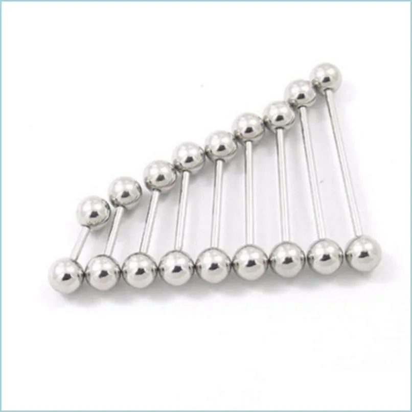 Nombril Bell Bouton Anneaux 50Pcs En Acier Chirurgical Piercing Anneau Langue Bar 14G Boule Sourcils Mamelon Échafaudage Corps Industriel Bijoux C3 Dr Dhgxd