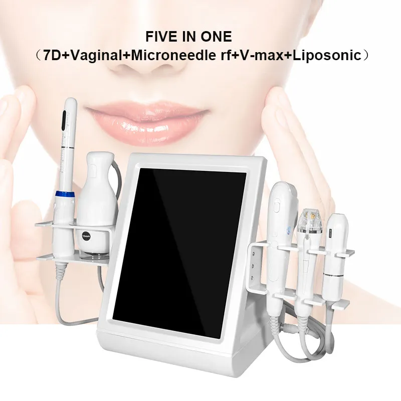 Équipement de beauté multifonctionnel portable 7D HIFU Élimination des rides RF Microneedling Traitement des vergetures Serrage vaginal Perte de graisse Spa Utilisation Machine