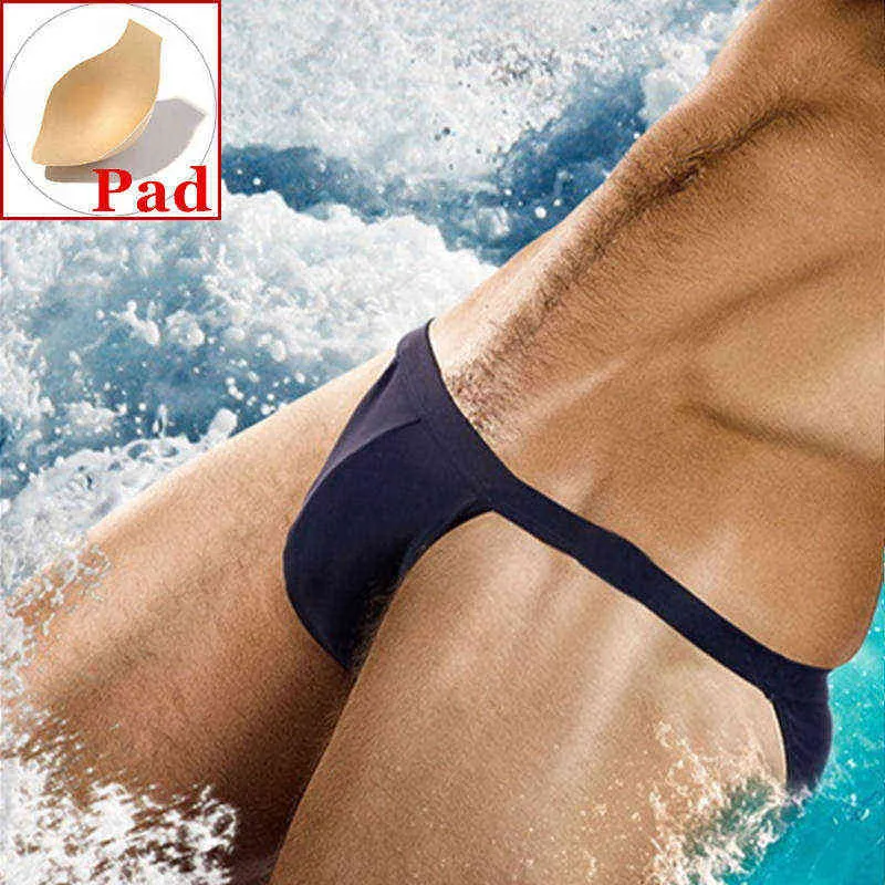 Men's Swimwear Push Up Men's Swimming Briefs Sexy Bikini Swimwear Half Hip Thong Tanga Gay Swimwear For Man Swimsuit Beach shorts Desmiit J220913