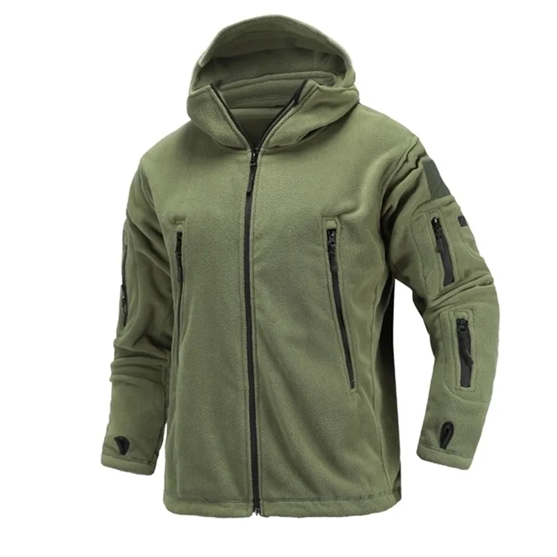 Kurtki męskie polowanie na wędrówki USA wojskowe zima kurtka polarowa termiczna kurtka na zewnątrz Sport Hooded płaszcz militarowy kurtki armii zewnętrzne s-2xl 220919