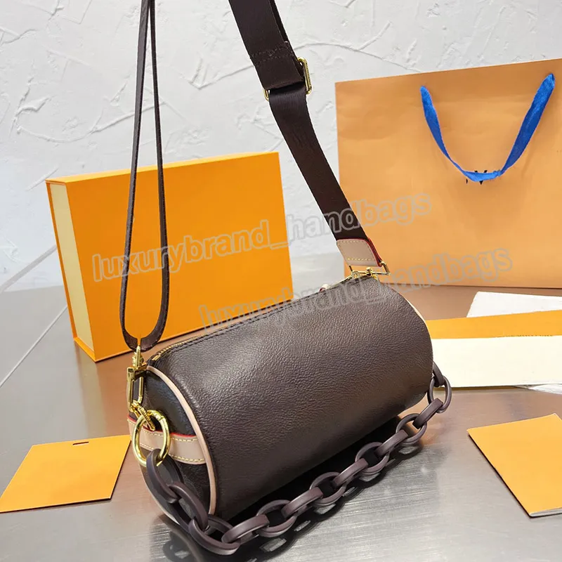 Роскошные сумочки дизайнерские сумки цепные плеч сумки с бочкой в ​​форме бочки мешки с поперечным телом классическая модная женские кошельки