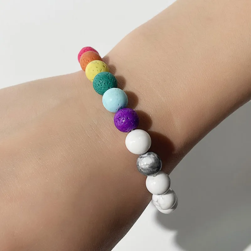 8mm kleurrijke natuursteen handgemaakt touw gevlochten bedelarmbanden verstelbare armband voor vrouwen mannen geliefde kralen sieraden
