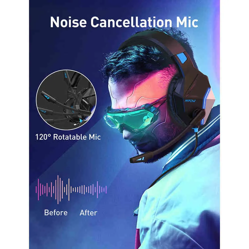 Headsets Mpow EG10 Wired Gaming Headset PC Gaming Headphones With