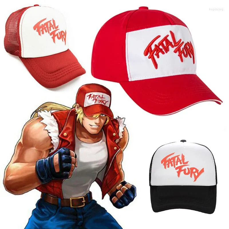 Masques de fête jeu KOF roi des combattants fureur fatale Cosplay Costume Terry Bogard Coser coton casquette chapeau pour hommes