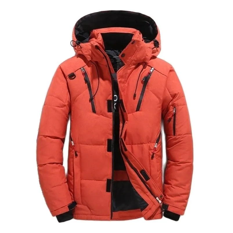 Piumino da uomo Parka Giacca di alta qualità Uomo invernale Uomo Anatra bianca con cappuccio Cappotto da neve imbottito caldo spesso esterno Oversize M-4XL 220919