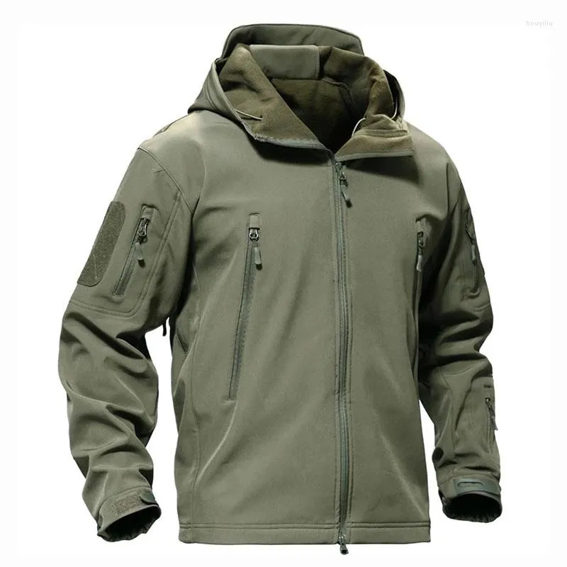 사냥 재킷 Softshell Sharkskin Tad Tactical Jacket Men 야외 위장 옷 군용 하이킹 캠핑 바람 방전 후드 코트