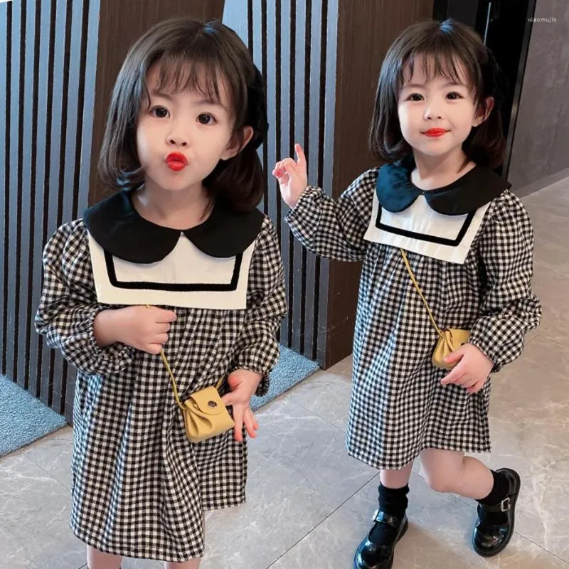 Flickakl￤nningar Baby Dress Plaid For Casual Style Party Child Spring Autumn Costume Girls
