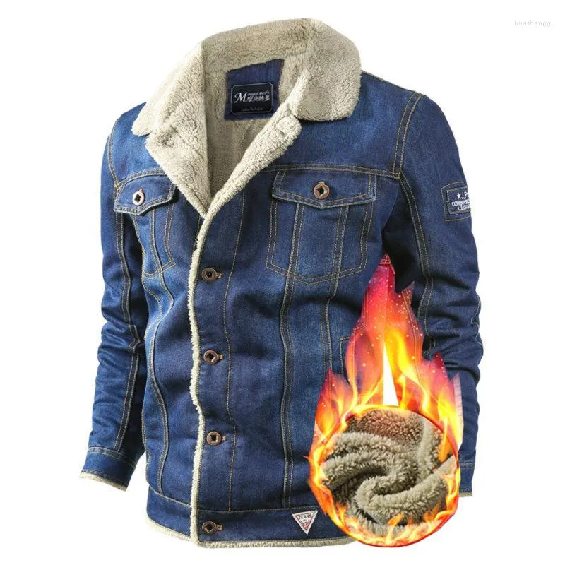 Männer Jacken Männer Marke Denim Herren Jacke Herbst Winter Military Jeans Männer Dicke Warme Bomber Armee MäntelHerren