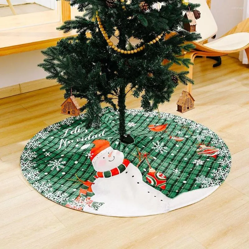 Dekoracje świąteczne ciepłe 118 cm spódnica drzewa świąteczna ozdobna tkanina wygodna mata podłogowa chronić dywan santa wystrój