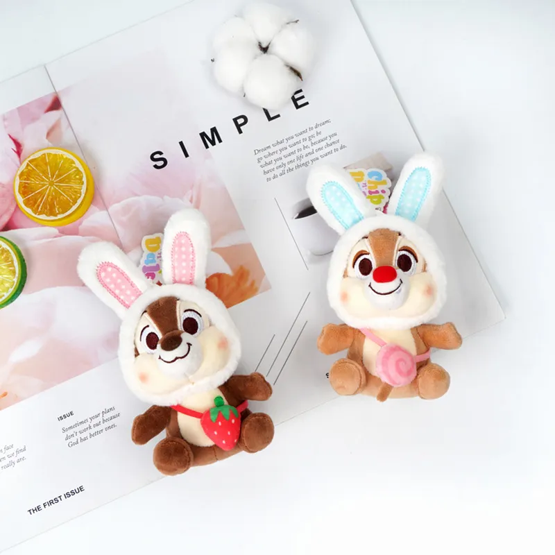 Plush Keychains Disney Genuine 10cm Rabbit Titi Cute Pendant Plush Toy