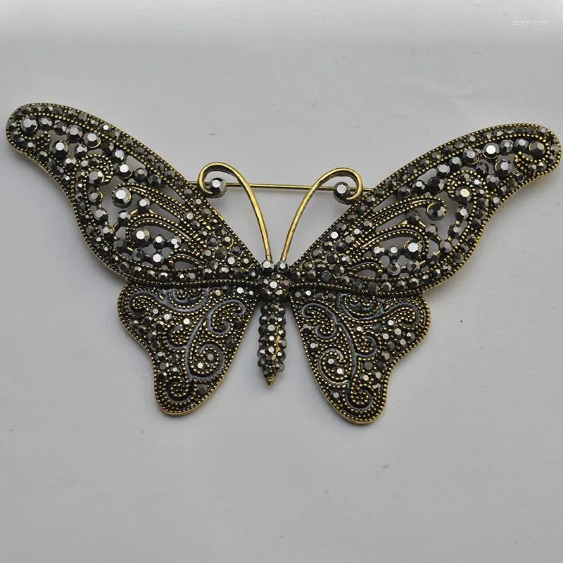 Brooches Blac Fashion Women Butterfly Pins For Perfect Rhinestone Crystal Hijab And Broaches Colares Broches