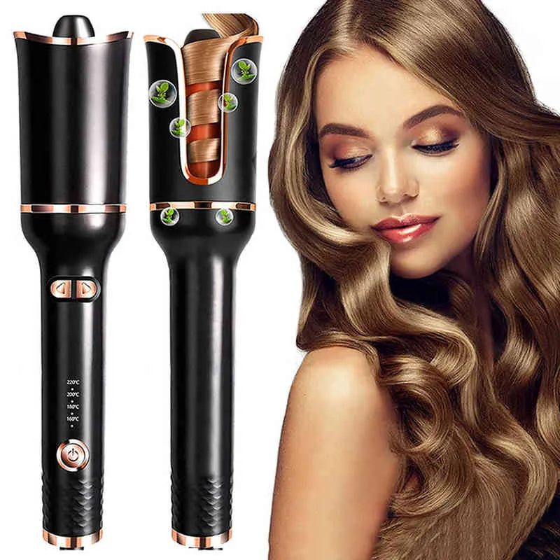 Bigoudis Lisseur Automatique Cheveux Bigoudi Céramique Filaire Fer À Friser Électrique Bigoudis Pour Boucles Vagues Styling 2022 Nouveau Rotatif Curling Styler T220916