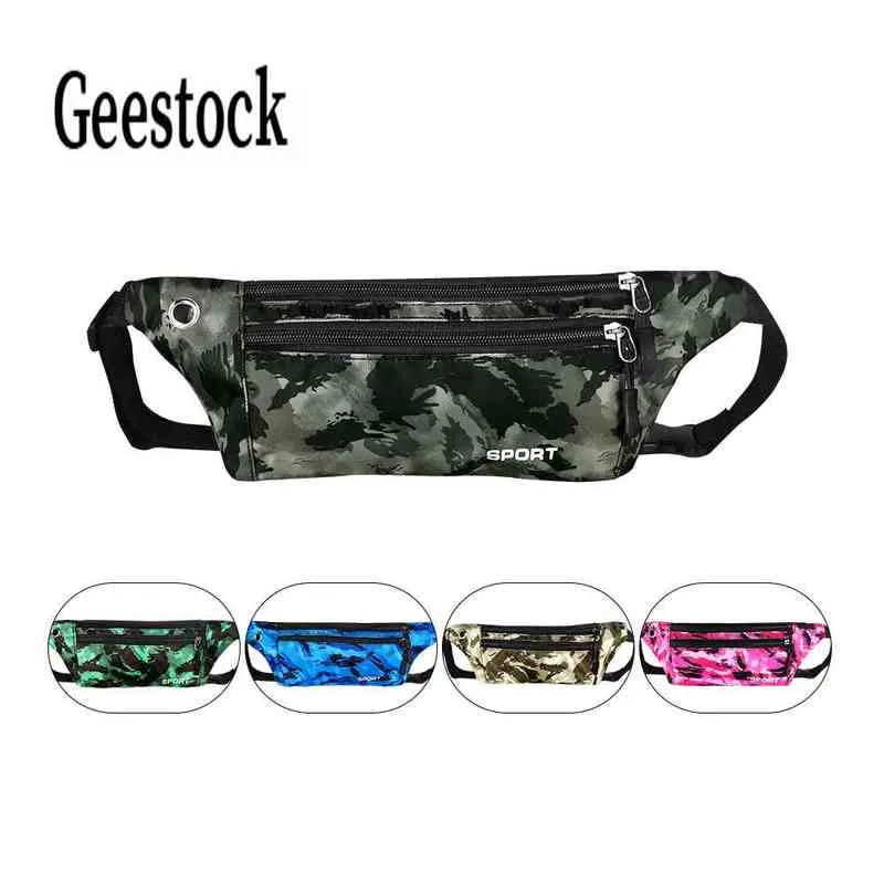 Geestock Women Fanny Pack Sport Bag Bag Weist Ing Men Holographic S Gym Phone J220705