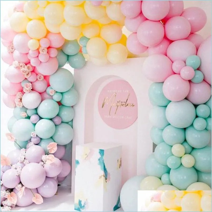 Dekoracja imprezy 5 -calowe balon balon pastel cukierki kolor balony lateks urodzinowy hel z balony świąteczne ślub Baby Shower Drop dhxcb