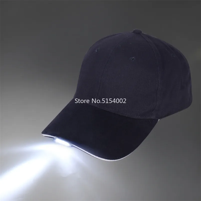 Casquettes de balle Mode Sports Bright Glow In Baseball Light Up LED Sport Hat Casquette Homme Dark Reading Pêche ou Unisexe 220920