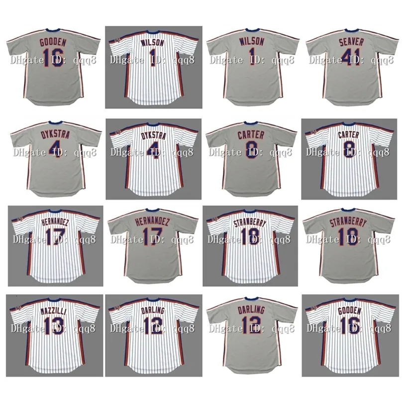 Glavintage 1986 17 Keith Hernandez 18 Darryl Strawberry 4 Dykstra 8 Gary Carter 13 Mazzilli 12 Ron Darling 16 Dwight Gooden 1 Mookie Wilson Tom