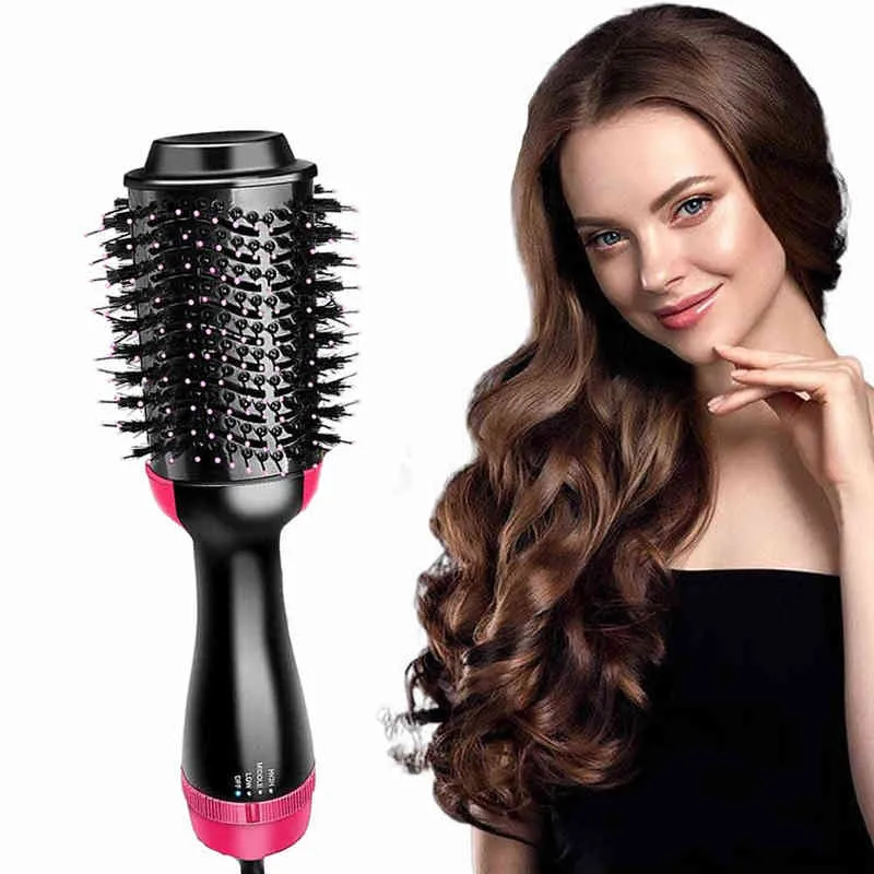 Economize muito em Secador De Cabelo Curler Straightener Secador De Cabelo  Styler And Volumizer: Escova De Ar Quente, Pincel De Secador De Cabelo