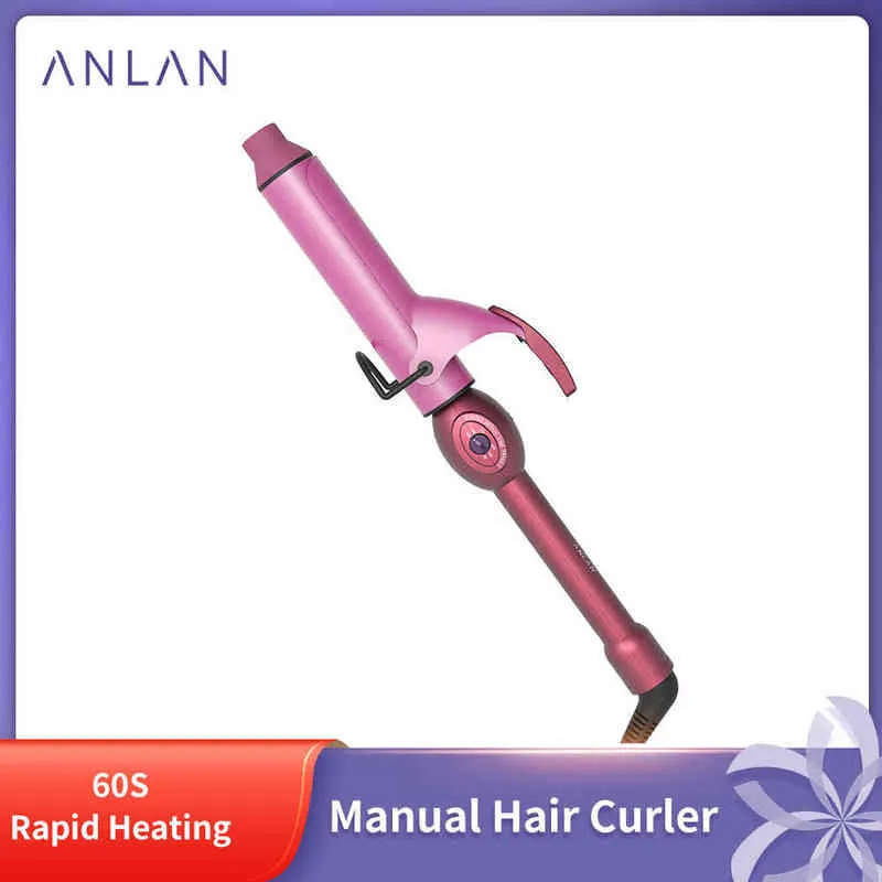 Bigoudis Lisseurs ANLAN Bigoudi manuel Température réglable Anti-brûlure 60s Chauffage Curling Outils de coiffure de mode T220916