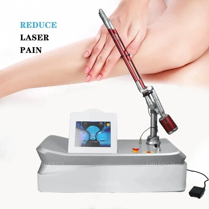 Laser Machine Nuovo interruttore Picosecondq non invasivo Nd Yag 755nm Tattoo Acne Rimozione delle rughe Dispositivo di resurfacing della pelle