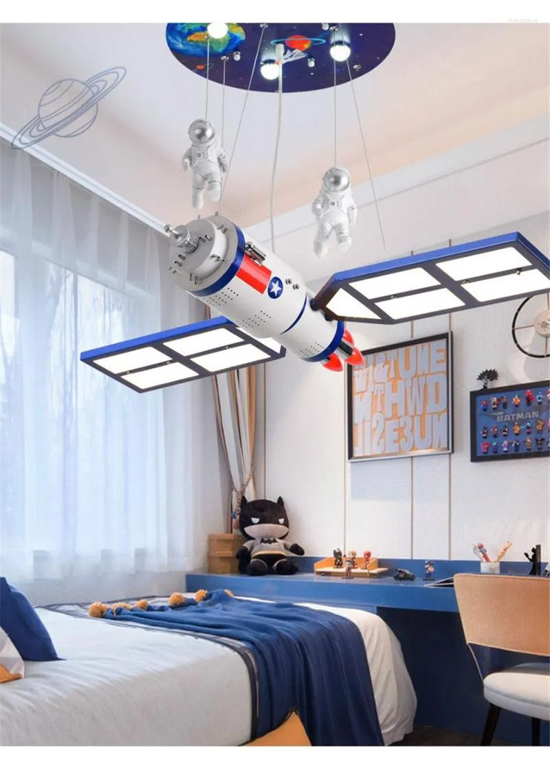 Hanger lampen kinderkamerruimte satelliet led kroonluchter afstandsbediening verlichtingsarmatuur voor kinderen slaapkamer kinderkamer cartoon hangen